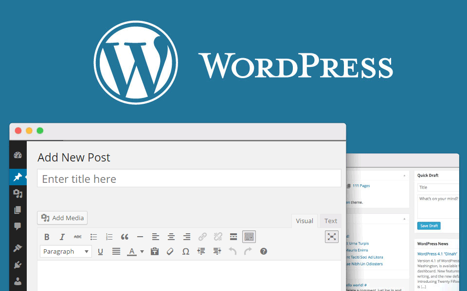 Создание страницы на сайте WordPress