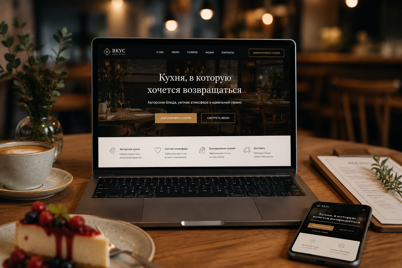 Сайт для кафе или ресторана: что должно быть, чтобы посетитель забронировал столик