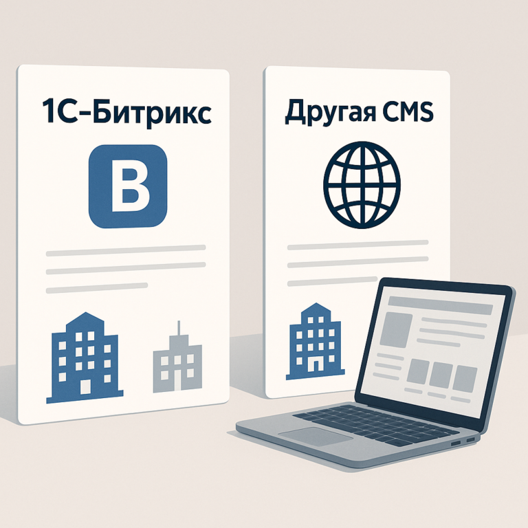 Как выбрать CMS для корпоративного сайта: сравнение 1С‑Битрикс и альтернатив - обложка