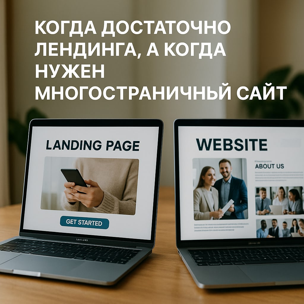 Когда достаточно лендинга, а когда нужен многостраничный сайт