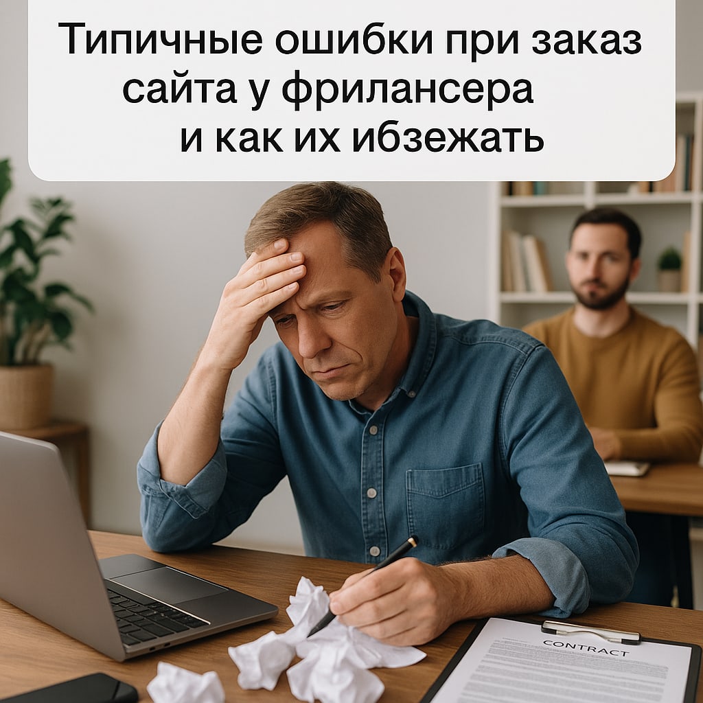 Типичные ошибки при заказе сайта у фрилансера и как их избежать