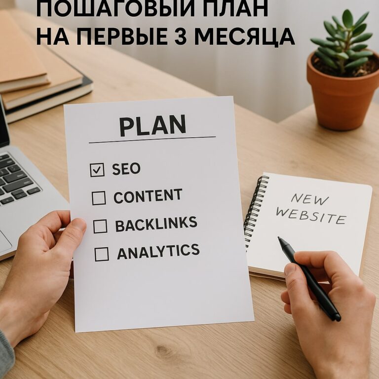 Раскрутка сайта после запуска: пошаговый план на первые 3 месяца - обложка
