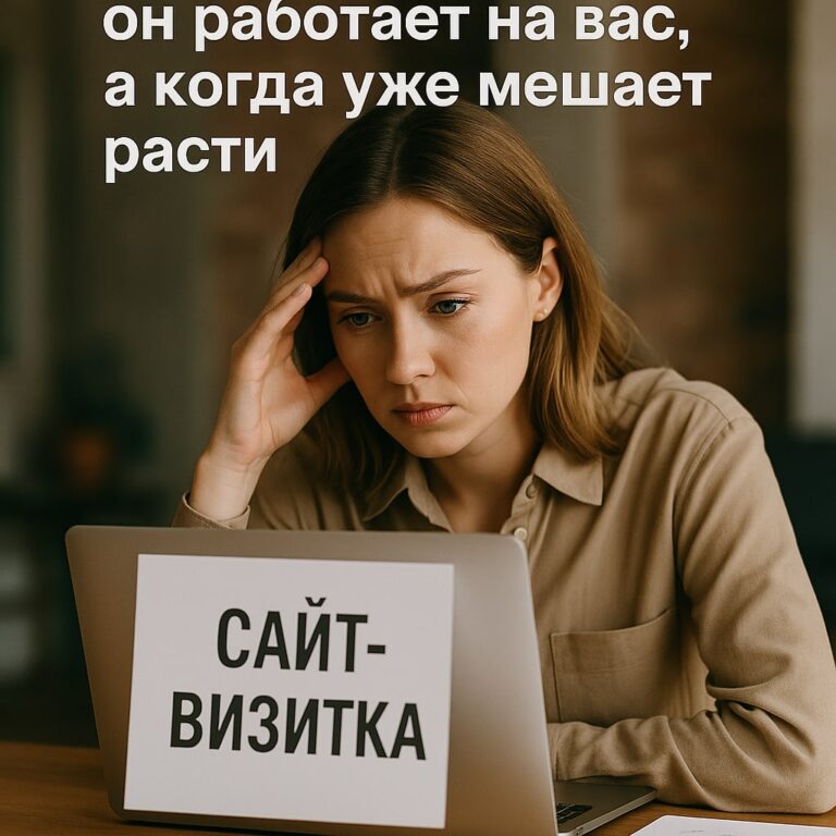 Сайт‑визитка: когда он работает на вас, а когда уже мешает расти - обложка