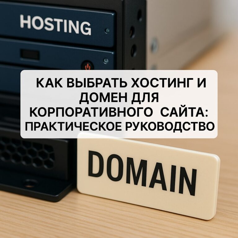 Как выбрать хостинг и домен для корпоративного сайта: практическое руководство - обложка