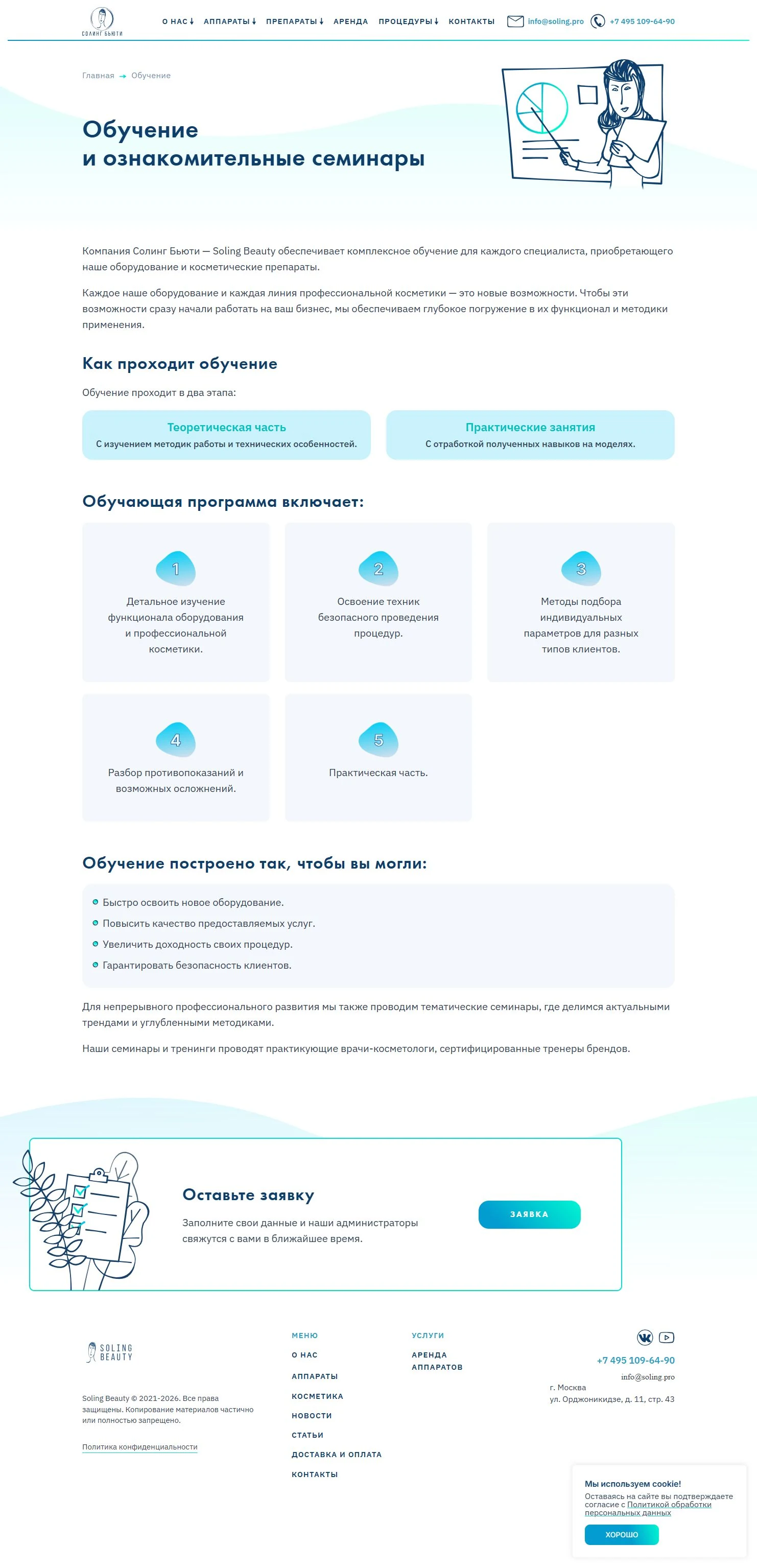 Soling Beauty — обучение