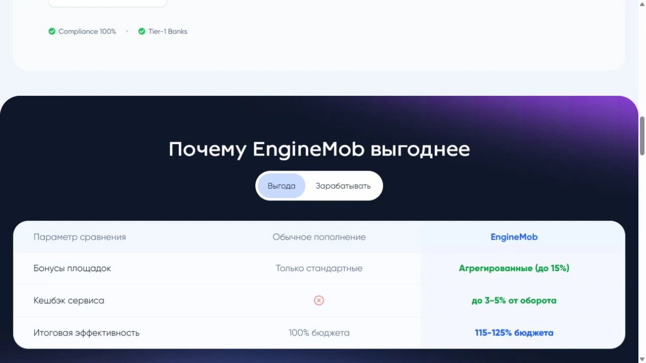 EngineMob — сравнение предложений